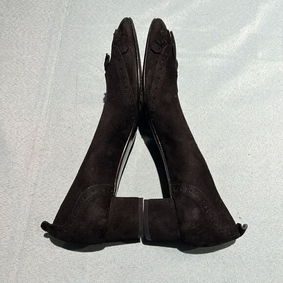 Massimo Baldi Suede Block Heels Black Size 10B.  B56 - Picture 7 of 13